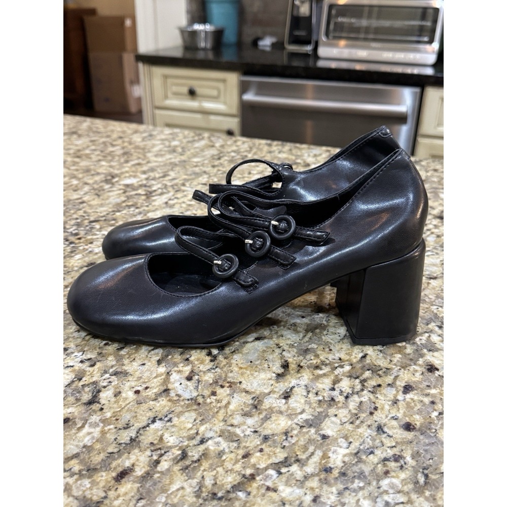 Jeffrey Campbell Women Mary Jane Black Strap Heel Pump Shoe Size 9 - Picture 3 of 9